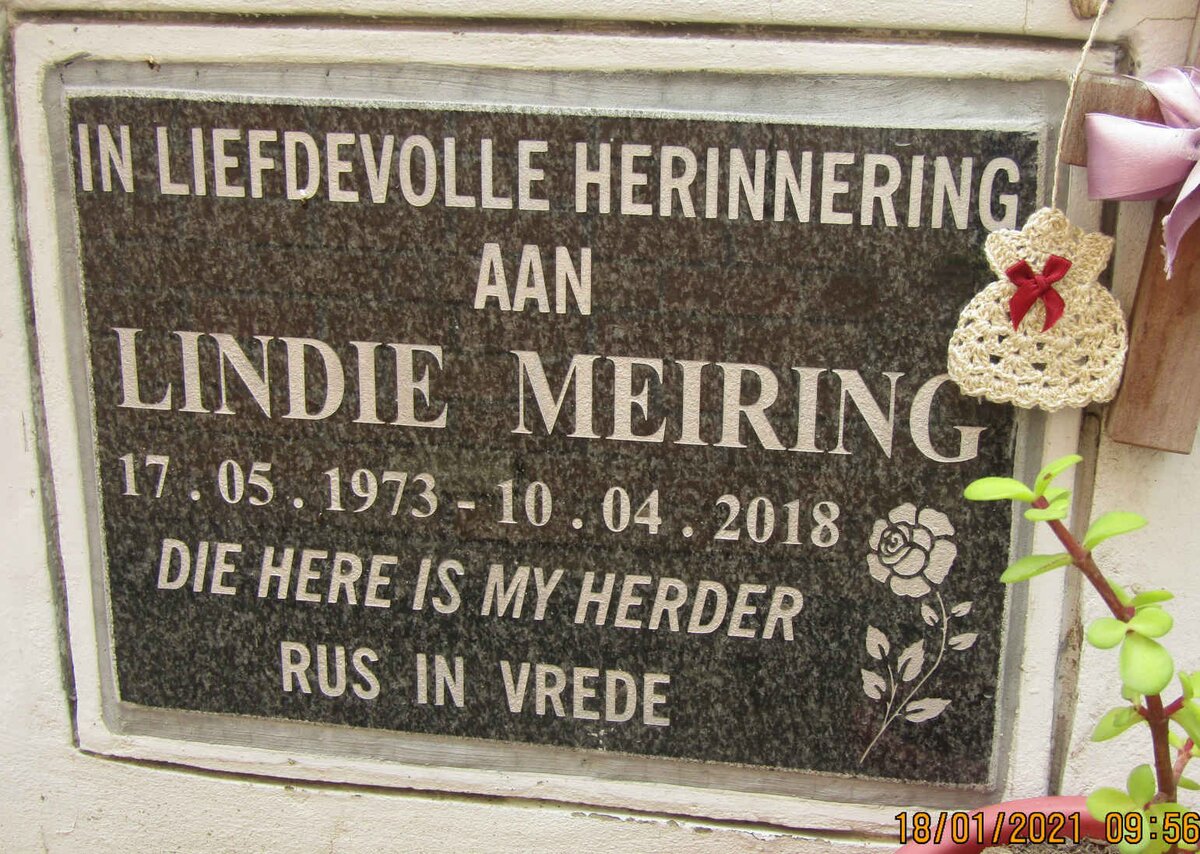 MEIRING Lindie 1973-2018