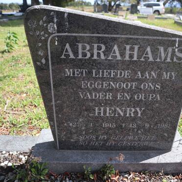 ABRAHAMS Henry 1915-1981