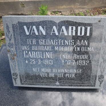 AARDT Caroline, van nee RHODE 1913-1992 