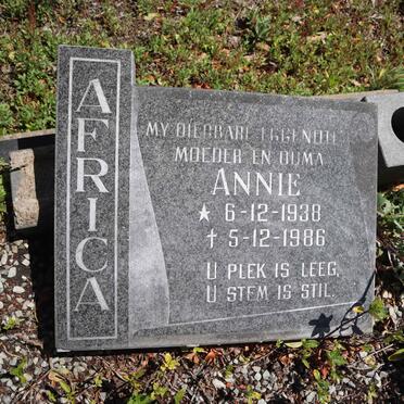 AFRICA Annie 1938-1986