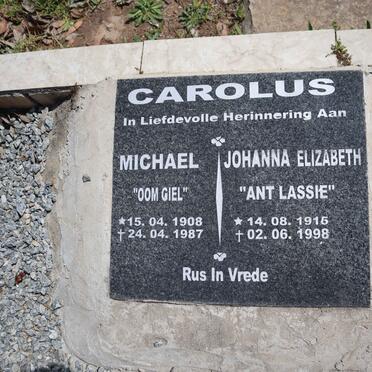 CAROLUS Michael 1908-1987 & Johanna Elizabeth 1915-1998