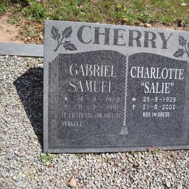 CHERRY Gabriel Samuel 1928-1991 & Charlotte Salie 1929-2002