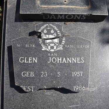 DAMONS Glen Johannes 1957-1986