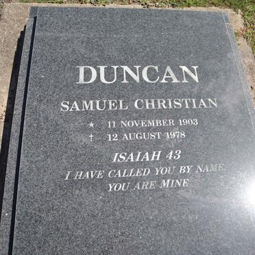 DUNCAN Samuel Christian 1903-1978