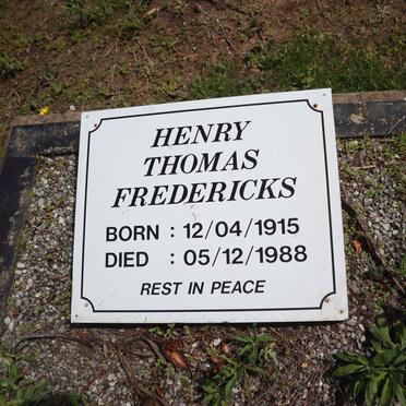 FREDERICKS Henry Thomas 1915-1988