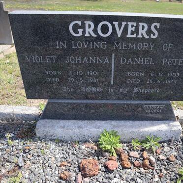 GROVERS Daniel Peter 1903-1979 & Violet Johanna 1901-1981