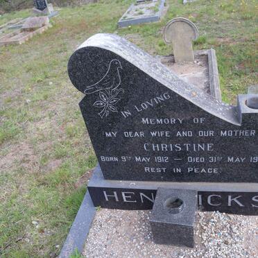 HENDRICKS Christine 1912-1971