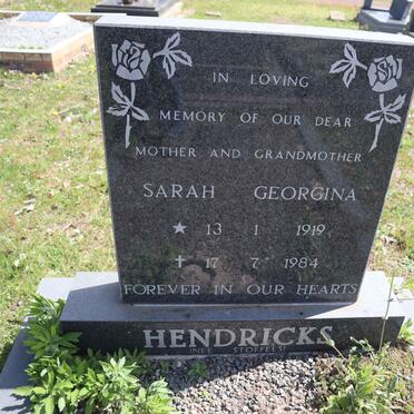 HENDRICKS Sarah Georgina 1919-1984