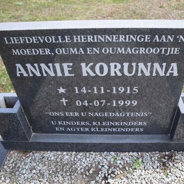 KORUNNA Annie 1915-1999