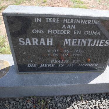 MEINTJIES Sarah 1932-1997