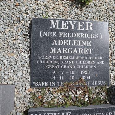MEYER Adeleine Margaret nee FREDERICKS 1923-2004