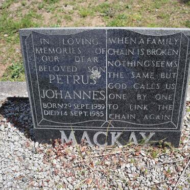 MACKAY Petrus Johannes 1959-1985