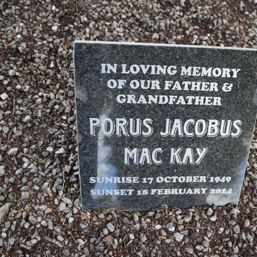 MACKAY Porus Jacobus 1949-2024
