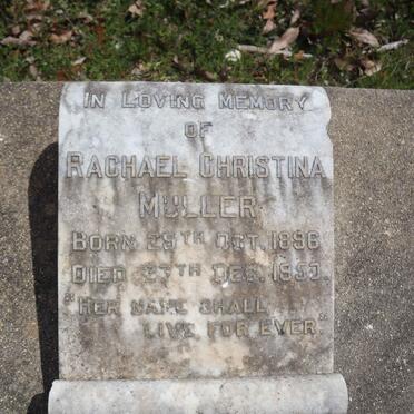 MULLER Rachael Christina 1896-1950