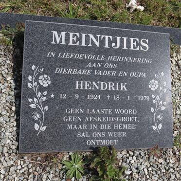 MEINTJIES Hendrik 1924-1979