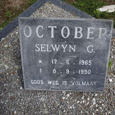 OCTOBER Selwyn G. 1965-1990
