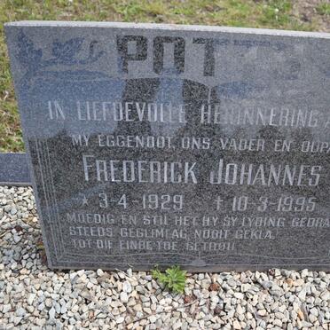 POTTS Frederick Johannes 1929-1995