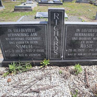 RICHARDS Samuel 1913-1990 & Rosie 1920-1997