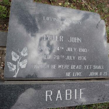 RABIE Peter John 1903-1976