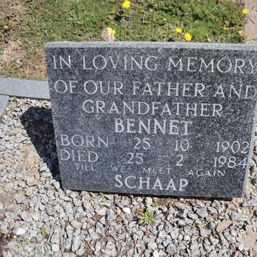 SCHAAP Bennet 1902-1984