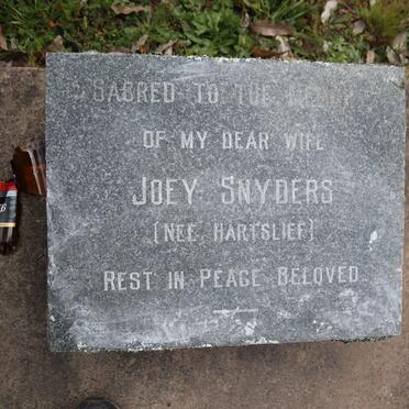 SNYDERS Joey nee HARTSLIEF