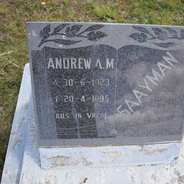SAAYMAN Andrew A.M. 1923-1995
