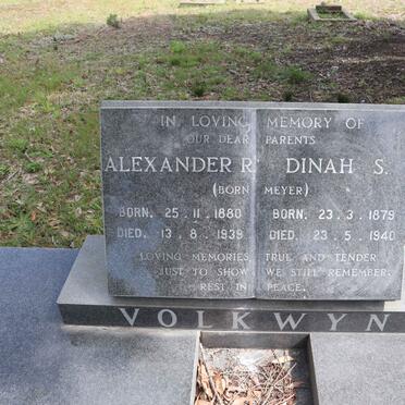VOLKWYN Alexander R 1880-1939 & Dinah S. MEYER 1879-1940