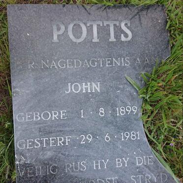 POTTS John 1899-1981