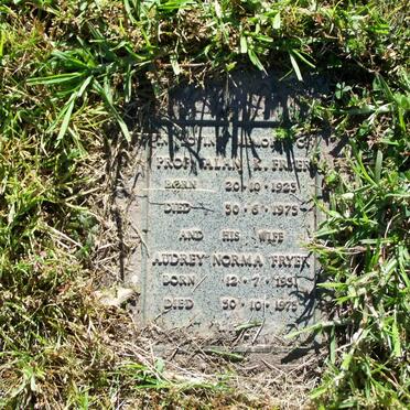 FRYER Alan K. 1925-1975 &amp; Audrey Norma 1931-1975