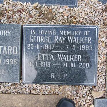 WALKER George Ray 1907-1993 &amp; Etta 1919-2001