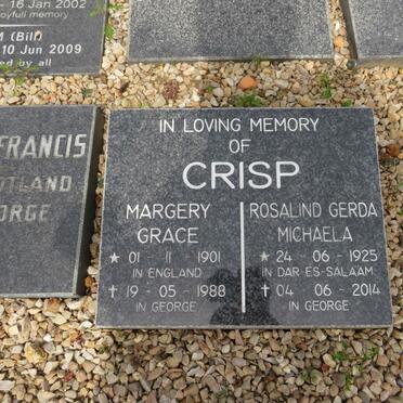 CRISP Margery Grace 1901-1988 :: CRISP Rosalind Gerda Michaela 1925-2014