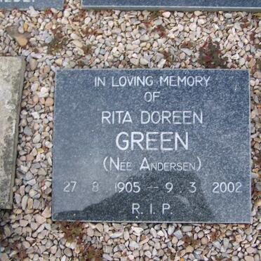 GREEN Rita Doreen nee ANDERSEN 1905-2002