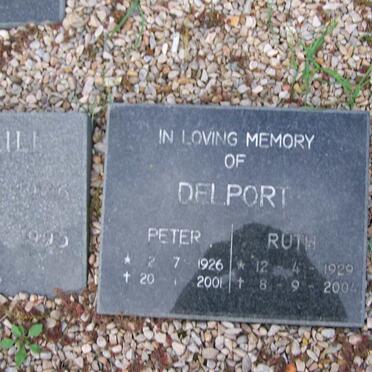 DELPORT Peter 1926-2001 &amp; Ruth 1929-2004