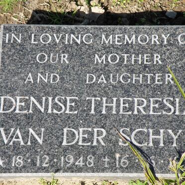 SCHYF Denise Theresia, van der 1948- 1988