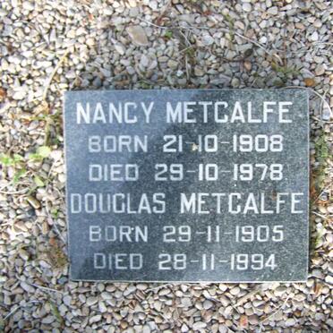METCALFE Douglas 1905-1994 &amp; Nancy 1908-1978