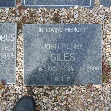GILES John Henry 1907-2000