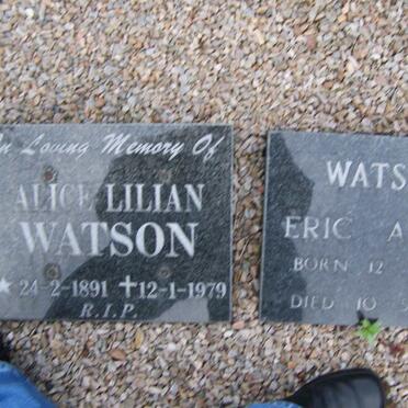 WATSON Alice Lilian 1891-1979 :: WATSON Eric Arnim 1891-1986