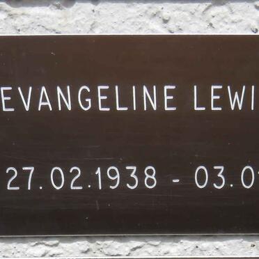 FOX Evangeline Lewis 1938-2021