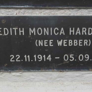 HARDCASTLE Edith Monica nee WEBBER 1914-2002