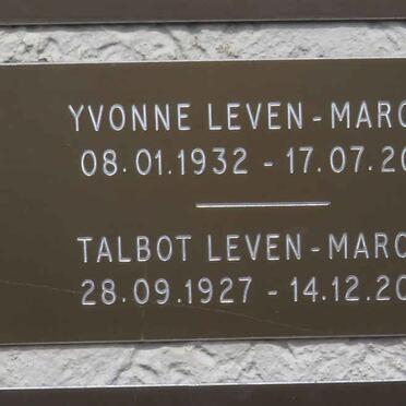 MARCON Talbot, LEVEN- 1927-2022 & Yvonne 1932-2017