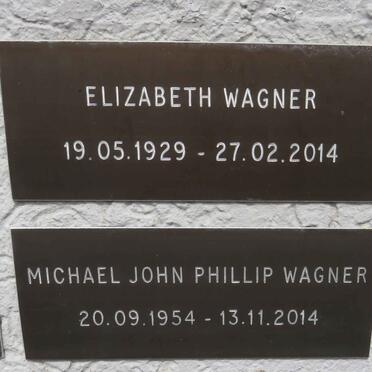 WAGNER Michael John Phillip 1954-2014 :: WAGNER Elizabeth 1929-2014
