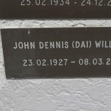 WILLIAMS John Dennis 1927-2001