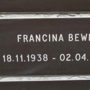 BEWEE Francina 1938-2008