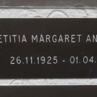 ANDERSON Letitia Margaret 1925-2018