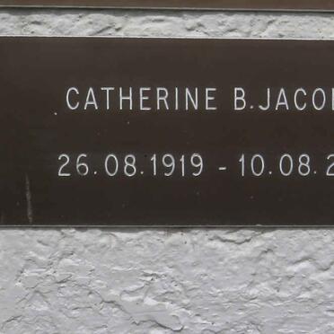 JACOBS Catherine B. 1919-2011