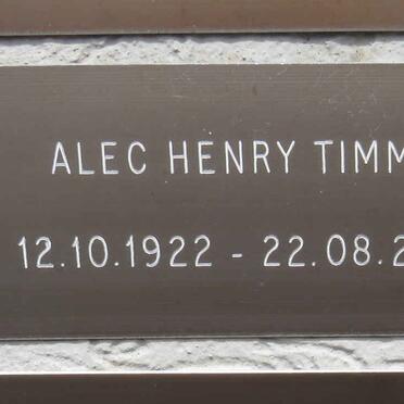 TIMMS Alec Henry 1922-2014