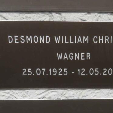 WAGNER Desmond William Christian 1925-2000