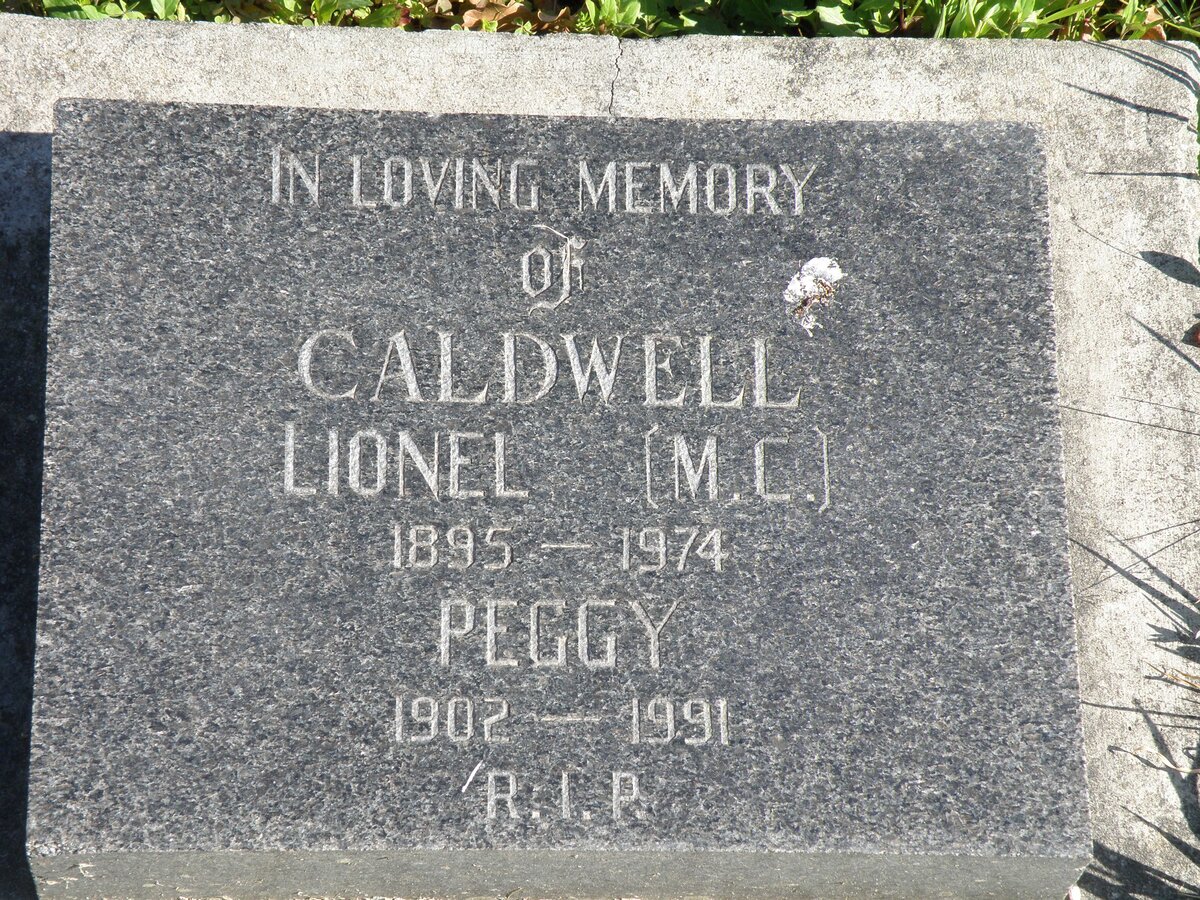 CALDWELL Lionel 1895-1974 &amp; Peggy 1902-1991