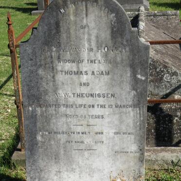 THEUNISSEN H.C.M. nee VAN DER HOVEN -1886