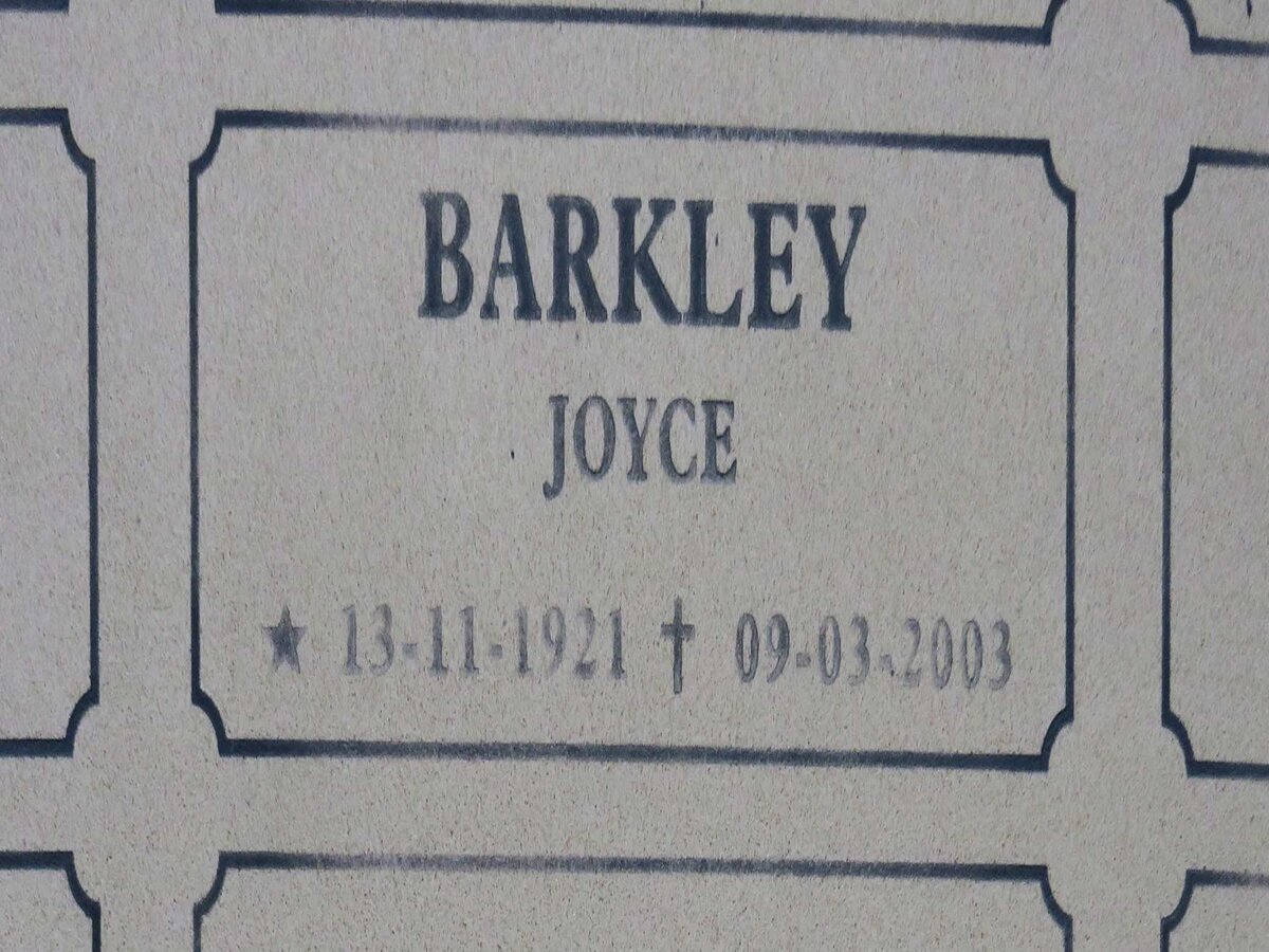 BARKLEY Joyce 1921-2003